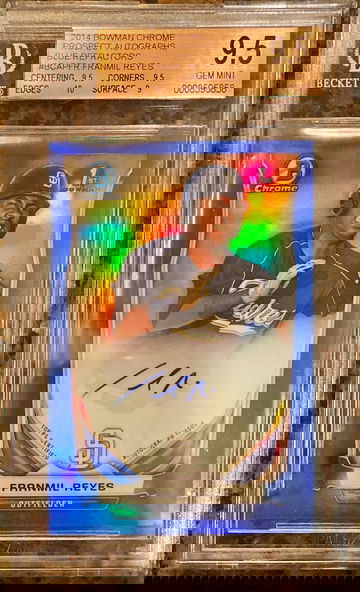Franmil Reyes 2014 Bowman Chrome Blue Refractor Auto BGS 9.5/10 