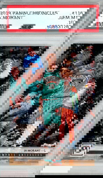 2019 PANINI CHRONICLES JA MORANT #116 ROOKIE RC GRIZZLIES PSA 10 GEM MT