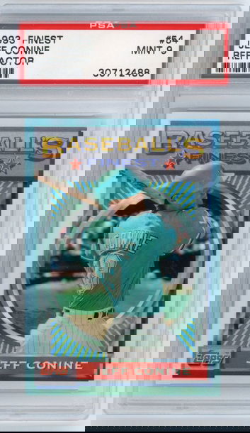 1993 TOPPS FINEST REFRACTOR #54 JEFF CONINE GRADED PSA 9 MINT