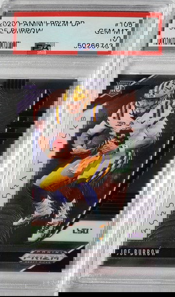 2020 Panini Prizm DP Draft Picks Joe Burrow PSA 10 #105