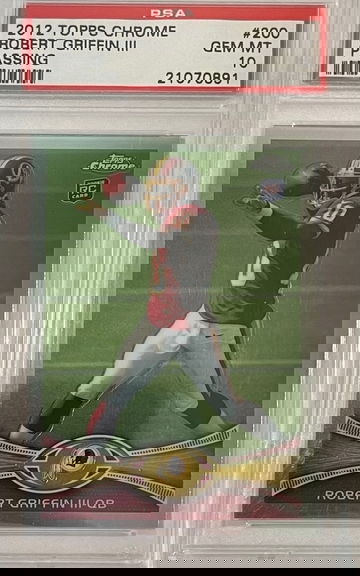 2012 Topps Chrome Robert Griffin III Passing RC PSA 10