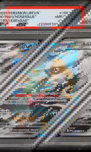 2025 Pokemon #184 Cynthia's Roserade Illustration Rare /182 PSA 9