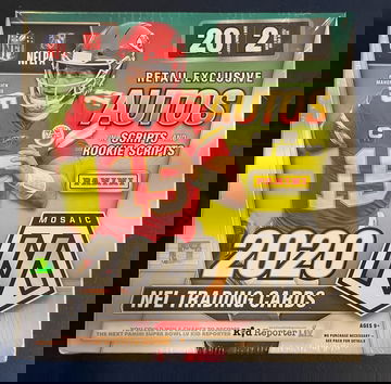 (1) UNOPENED 2020 Panini Mosaic NFL FOOTBALL MEGA Box Burrow Hurts Tua Love RC?