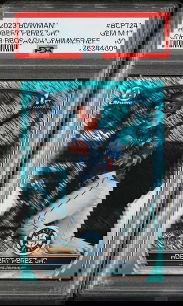 2023 Bowman Chrome Robert Perez Jr Aqua Shimmer Refractor RC /125 PSA 10 GEM MT