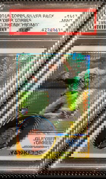 2018 Topps Silver Pack Gleyber Torres 1983 chrome promo PSA 9 Mint