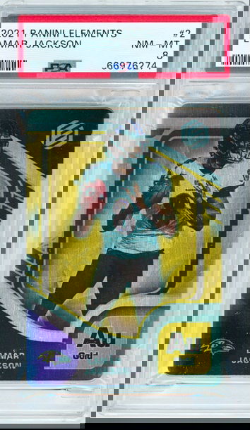 2021 Elements #2 Lamar Jackson - Gold # /250 (NFL MVP)