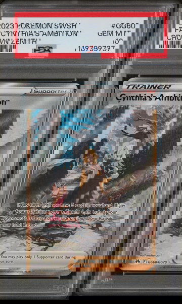 2023 Pokemon Sword and Shield Crown Zenith Galarian Gallery Cynthia's Ambition #GG60 PSA 10
