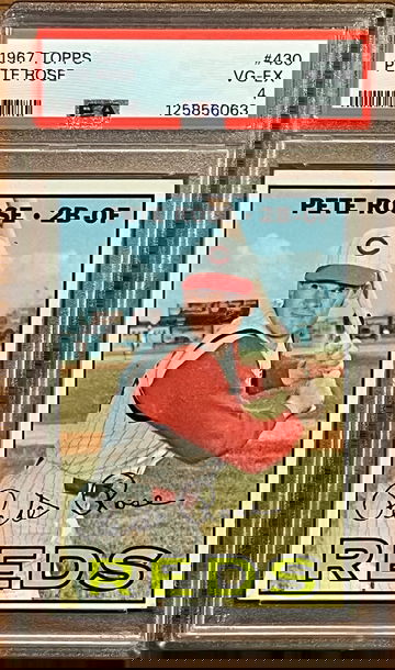 1967 Topps baseball Pete Rose PSA 4