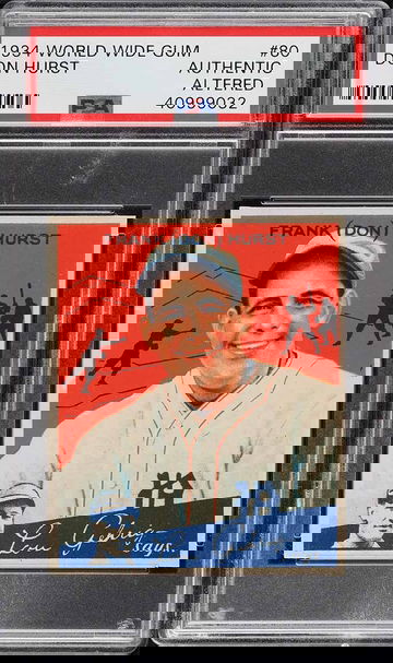 1934 World Wide Gum Don Hurst #80 PSA A BEAUTIFUL CARD RARE ONLY 8 TOTAL GRADED!