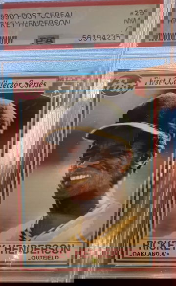 1990 Post Cereal Rickey Henderson #25 PSA 7