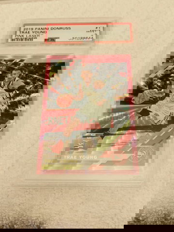 2019 Panini Donruss Trae Young Pink Laser /50 PSA 9 Mint Pop 2