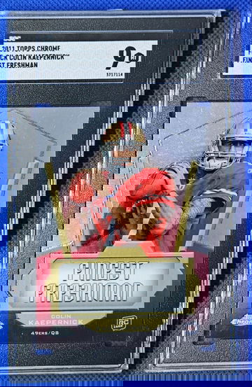 Colin Kaepernick 2011 Topps Chrome Rookie Finest Freshmen SGC 9 49'ers