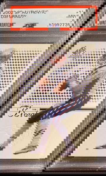 2002 SP Authentic Tom Brady PSA 9 Mint