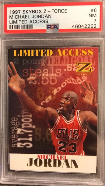 1997 Skybox Z-Force - Michael Jordan - Limited Access PSA 7