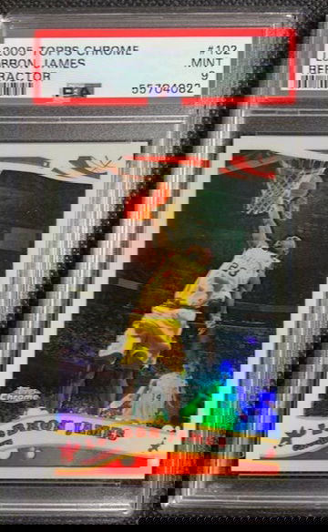 2005 Topps Chrome Refractor LeBron James /999 #102 PSA 9 MINT