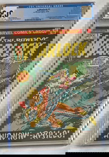 THE POWER OF WARLOCK #3 (1972) ADAM WARLOCK CGC 8.0 OW-WP