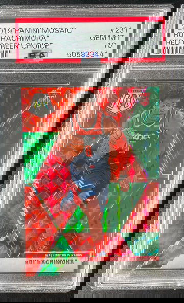 2019 Mosaic Rui Hachimura Red Green Choice PSA 10