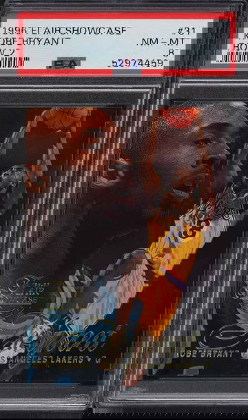 1996 FLAIR SHOWCASE ROW 2 KOBE BRYANT ROOKIE RC #31 PSA 8 NM-MT