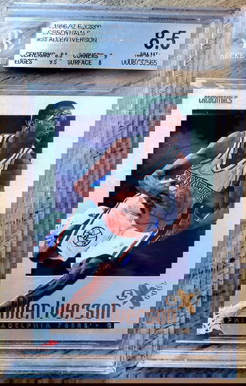 1996 E-X2000 Allen Iverson Credentials BGS 8.5