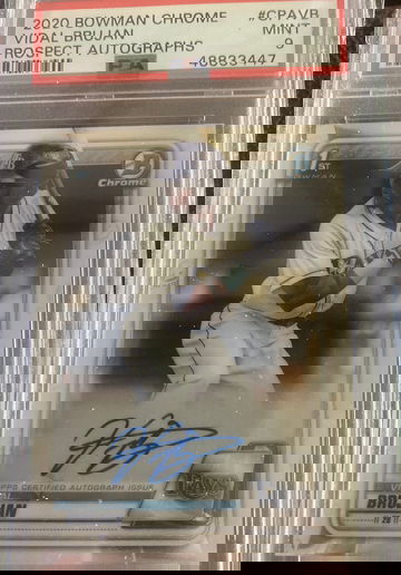 Vidal Brujan 2020 Chrome Auto PSA 9