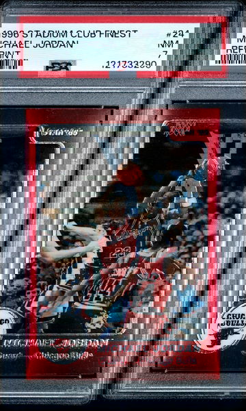 1996 Stadium Club Finest Michael Jordan PSA 7 Near Mint UNDERGRADED