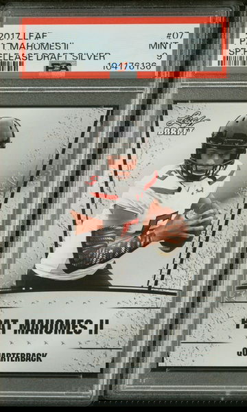 2017 Leaf Draft SP Release Silver Pat Mahomes II #07 PSA 9