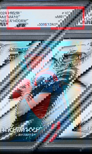 2024 Panini Prizm Drake Maye #10 Flashback Rookie RC PSA 9