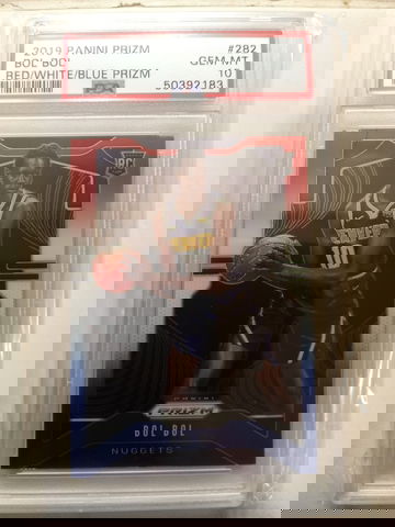 2019-20 Prizm Red White Blue RC Bol Bol PSA 10