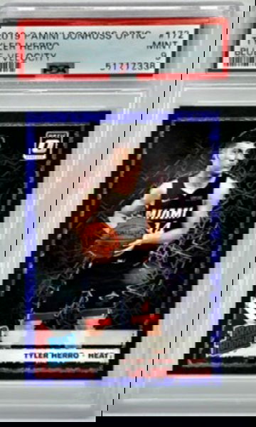 MINT 9 2019 Panini Optic 172 Tyler Herro Blue Velocity