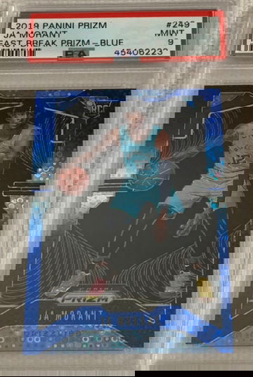 Ja Morant 2019 Panini Prizm #249 PSA 9 Fast Break Blue SN: 83/175