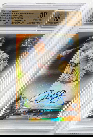 2017 Bowman Chrome Alex Bergman Autograph RC #24/25 Orange Refractor SSP BGS 10 Pristine