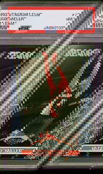 REGGIE MILLER Beam Team Stadium Club 1992 Basketball Card #7 PSA 7