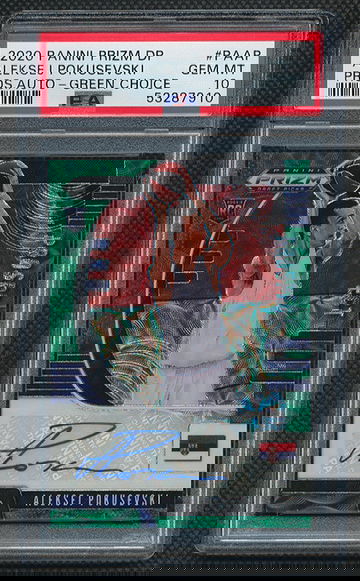 2020 Prizm Draft Picks Aleksej Pokusevski Green Choice /8 PSA 10