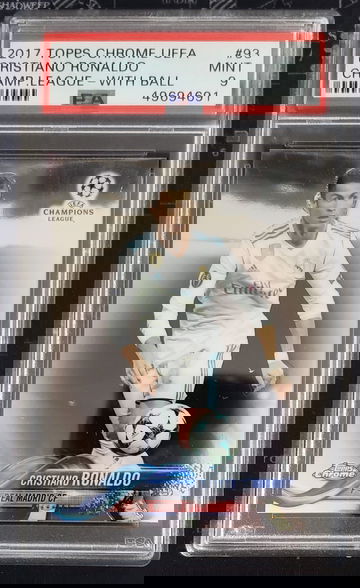 2017 Topps Chrome UEFA Cristiano Ronaldo PSA 9