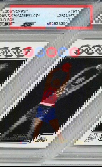 2008 TOPPS GOLD FOIL WILT CHAMBERLAIN CARD 76ERS PSA 10 LOW POP