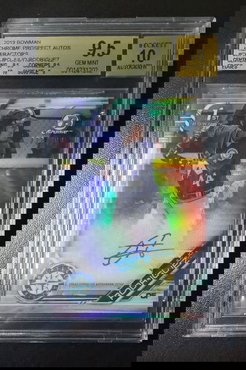 2019 Bowman Chrome Refractor Julio Rodriguez #478/499 Rookie BGS 9.5