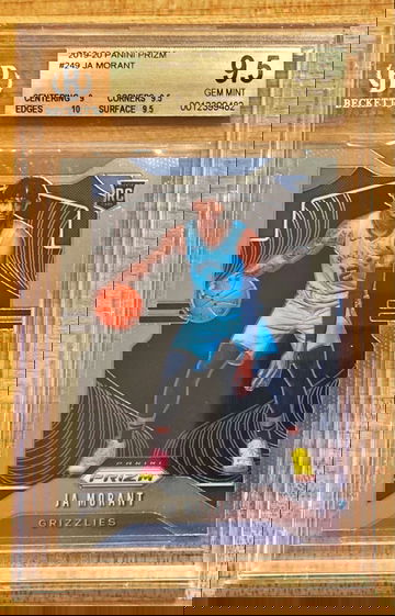 2019-20 Panini Prizm #249 Ja Morant BGS 9.5 Gem Mint with 10 sub