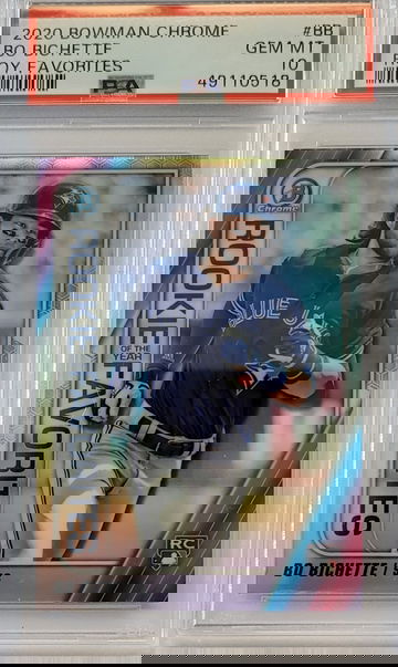 2020 BOWMAN CHROME ROOKIE OF THE YEAR ROY FAVORITES BO BICHETTE #BB RC PSA 10