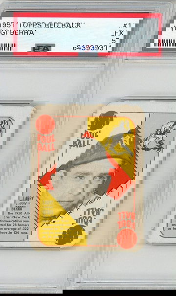 1951 Topps Red Back Yogi Berra #1 PSA 5 P1320
