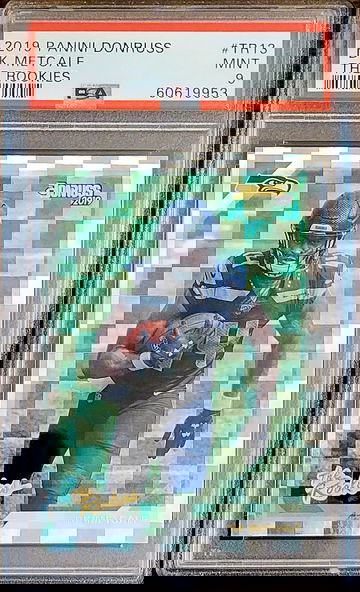 2019 DK METCALF Panini Donruss HOLO CHECKERBOARD THE ROOKIES PSA 9 POP 26 #TR13