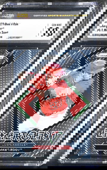 2022 Panini Prizm Emergent Mike Trout CSG 10 Gem Mint