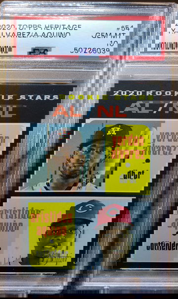 Yordan Alvarez Aristides Aquino 2020 Topps Heritage #54 Gem Mint PSA 10 Rookie