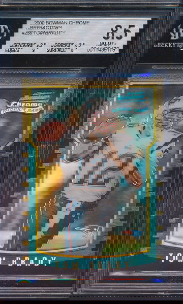 2000 Bowman Chrome #236 Tom Brady Refractor  BGS 8.5