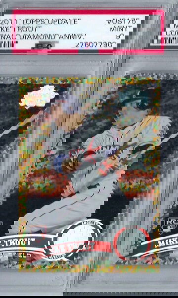 2011 Topps Update Mike Trout Cognac Anniversary PSA 9