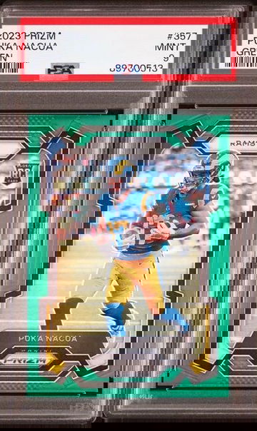 2023 Prizm Puka Nacua Green Prizm PSA 9 #357