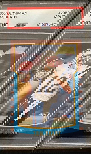 2000 Bowman Tom Brady PSA 9 MINT Rookie RC #236 Patriots GOAT