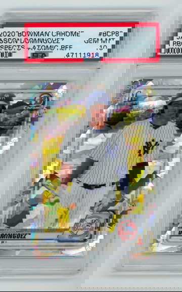 2020 Bowman Chrome JASSON DOMINGUEZ Atomic Refractor PSA 10 1st RC Yankees