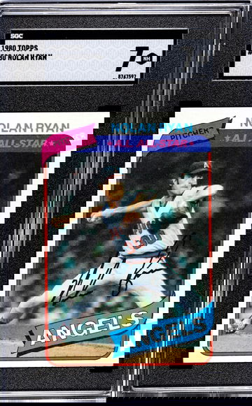 1980 Topps Nolan Ryan #580 SGC Graded Slab Baseball Angels Astros Mets Rangers