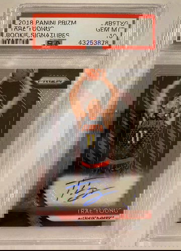 2018 Panini Prizm Rookie Signatures Trae Young Auto PSA 10-Gem-Mint
