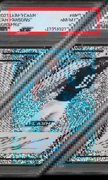 2021 Leaf Flash Autographs Micah Parsons #MP1 PSA 8